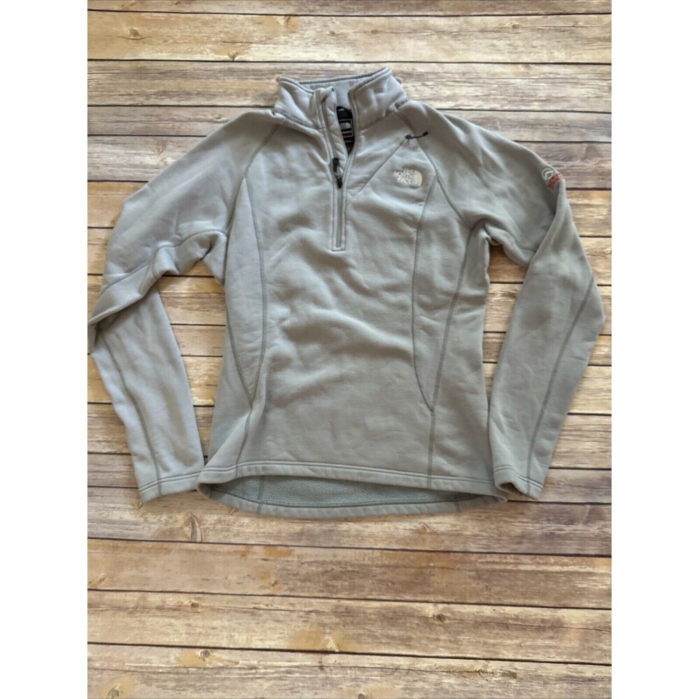 The North Face Sweater Women's Medium Gray 1/4 Zip Fleece Summit Series Pullover